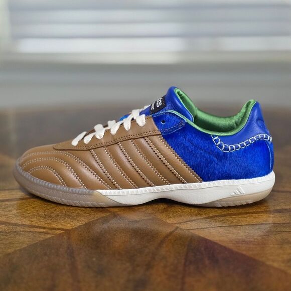 Adidas Wales Bonner x Samba Millennium Pony Women's 8.5 Nappa Brown Blue IF6704 - Picture 7 of 15